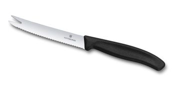 Coltello da formaggio Victorinox a due punte lama ondulata 11cm