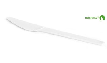 Coltello CPLA bio bianco linea Smart